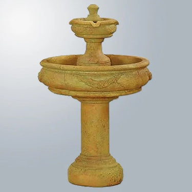 Giannini Garden Rosa Two Tier Outdoor Water Fountain with Tall Base